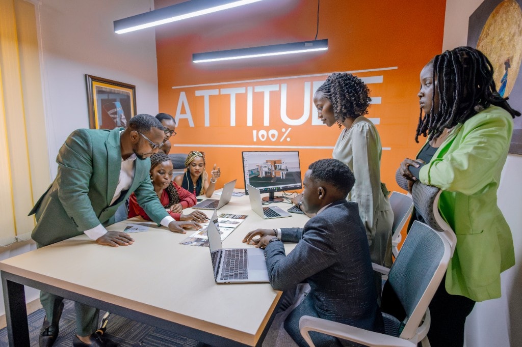 Dreyz design team reviewing interior concepts